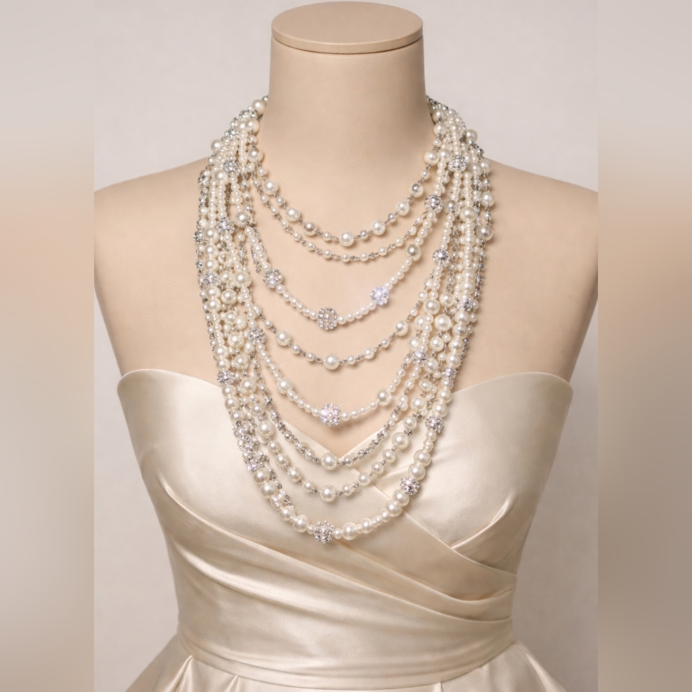 Elegant Pearl and Silver Necklace